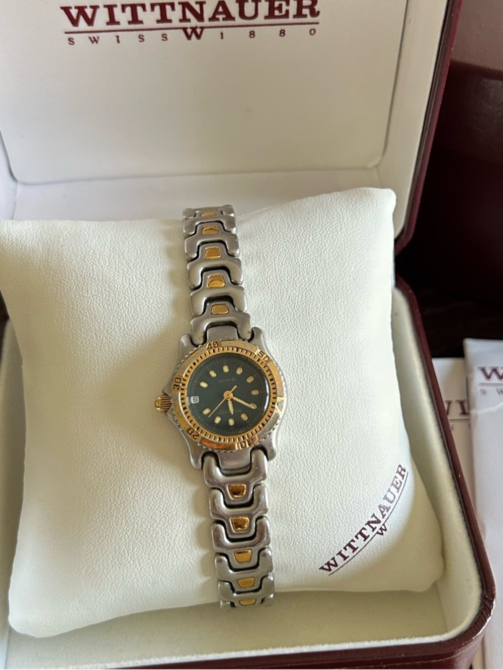 Vtg Wittnauer Two-Tone Diver Watch